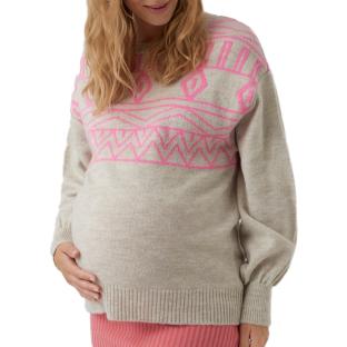 Pull Écru Femme Mamalicious Lilka pas cher
