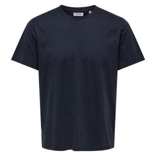 T-shirt Marine Homme Only & Sons Chinois pas cher