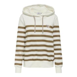 Sweat Blanc/Camel Femme Only Audrey pas cher