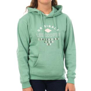 Sweat à Capuche Vert Femme Lee Cooper Octavi pas cher