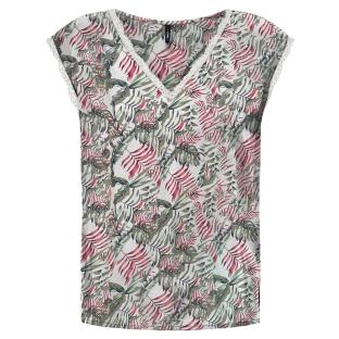T-Shirt Vert/Beige Femme Only Selina pas cher