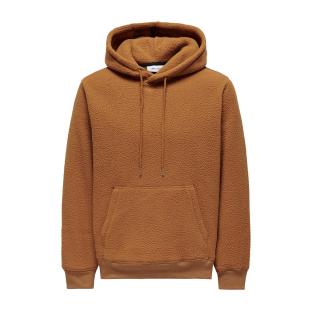 Sweat à Capuche Marron Homme Only & Sons Emilio pas cher