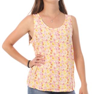 Débardeur Imprimé Jaune/Rose Femme Vero Moda Easy pas cher