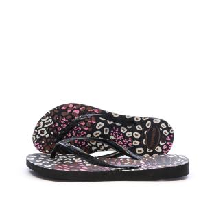 Chanclas negras para mujer Havaianas Slim Animals Infradito ver 0