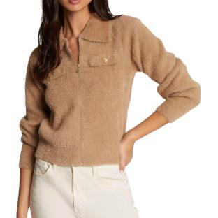 Gilet Zippé Marron Femme Morgan DOMI pas cher