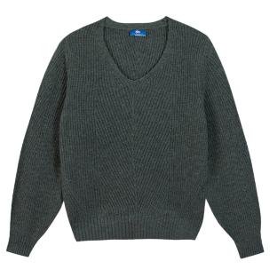Pull Vert/Gris Femme TBS JENNYVER pas cher