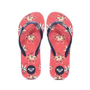 Tongs Rose à fleurs Fille Roxy The Sea Penhat vue 3