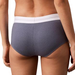 Shorty Gris/Blanc Femme Calvin Klein Jeans Boyshort vue 2