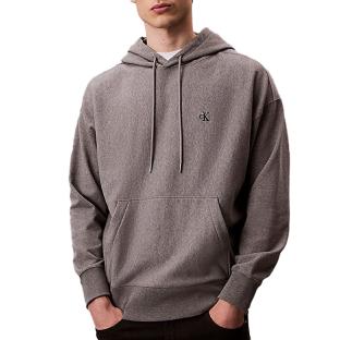 Sweat à Capuche Gris Homme Calvin Klein Jeans Premium Terry vue 0