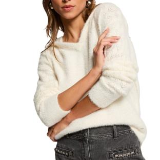Pull Écru Femme Morgan Duveteuse pas cher