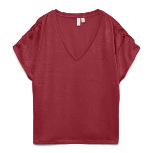 T-Shirt Rouge Femme Vero Moda Golda vue 0