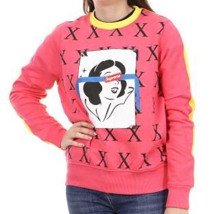 Sweat Rose/Jaune Femme Supreme Grip Comics pas cher