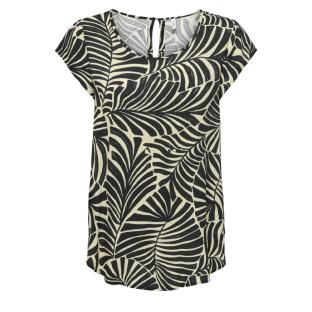 Blouse Beige/Noir à motifs Femme Only Nova pas cher