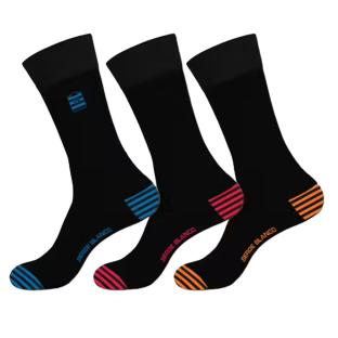 X3 Paires de Chaussettes Noir Homme Serge Blanco ASS1 pas cher