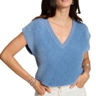 Pull Sans Manche Bleu Clair Femme Morgan pas cher