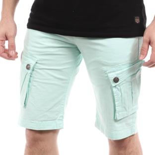 Bermuda Cargo Turquoise Homme Paname Brothers Betty pas cher