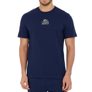 T-shirt Bleu Homme Lacoste TH1147 pas cher