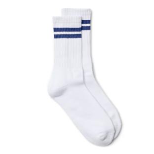 X1 Paire de Chaussettes Blanc/Bleu Vero Moda Stripe Sporty pas cher