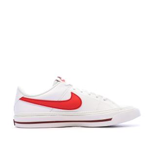 Baskets Blanc/Rouge Femme Nike Court Legacy vue 2