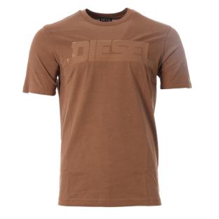 T-Shirt Marron Homme Diesel Magliettas pas cher