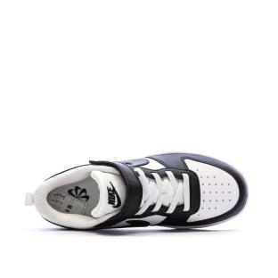 Baskets Noir/Blanc Garçon Nike Court Borough Low vue 4