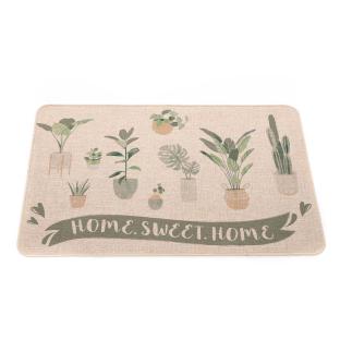 Tapis Beige Imprimés Luance 50x80cm Home Sweet Home pas cher