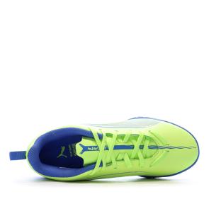 Chaussures de futsal Jaune Fluo/Bleu Garçon Puma Ultra 5 Play vue 4
