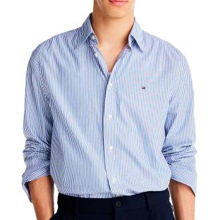 Chemise Bleu Homme Tommy Hilfiger Flex pas cher