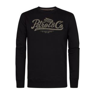 Sweat Noir/Taupe Homme Petrol Industries Neck pas cher