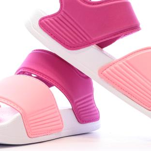 Sandales Roses/Blanches Fille Adidas Adilette K vue 3