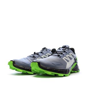 Chaussures de Trail Gris/Vertes Homme Salomon Supercross 4 vue 6