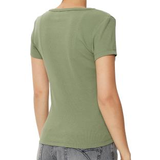 T-shirt Kaki Femme Tommy Hilfiger Essential AEN vue 2