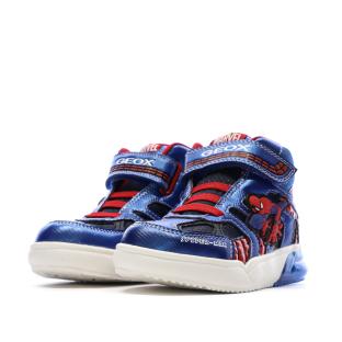 Baskets Bleu/Rouges Garçon Geox Grayjay vue 6
