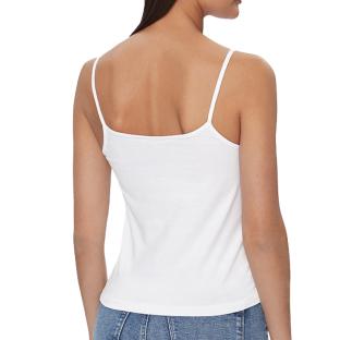 Débardeur Blanc Femme Calvin Klein Jeans Strappy vue 2