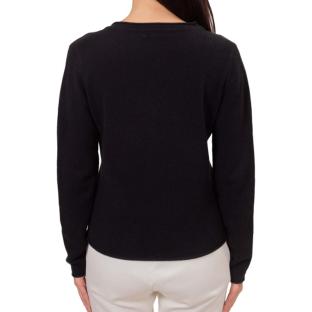 Pull Noir Femme Tommy Hilfiger Soft WW0WW43505 vue 2