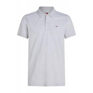 Polo Gris Chiné Homme Tommy Hilfiger Slim Placket pas cher