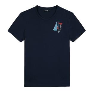 T-Shirt Marine Homme TBS Arctique Miel vue 0