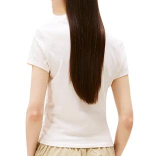 T-shirt Rose Clair Femme Tommy Hilfiger Slim Linear DW0DW21164 vue 2