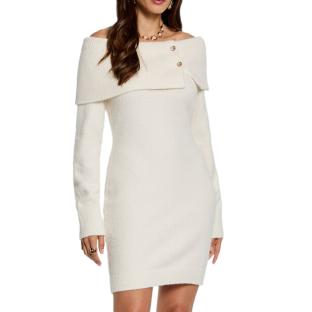 Robe Courte Beige Femme Morgan Bardot vue 0