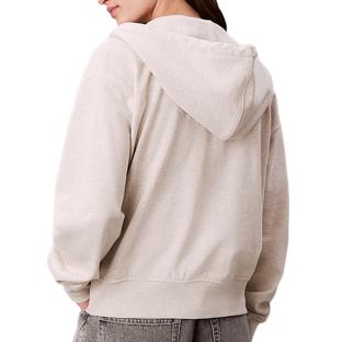 Sweat Zippé Gris Femme Calvin Klein Jeans Monologo French vue 2