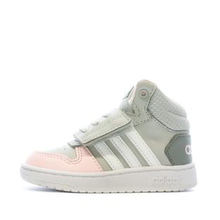 Baskets Grise Fille Adidas Hoops Mid 2.0 I pas cher
