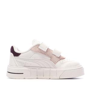 Baskets Blanc/Rose Puma Cali Court Match vue 2