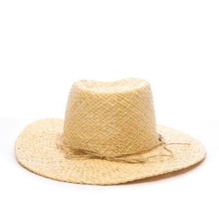 Chapeaux de Paille Blanc Via Lorenzo Fedora Naturel vue 0