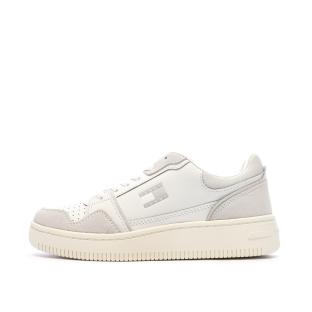 Baskets Blanches/Beiges Femme Tommy Hilfiger Retro pas cher