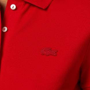 Polo Rouge Femme Lacoste PF5462 vue 3
