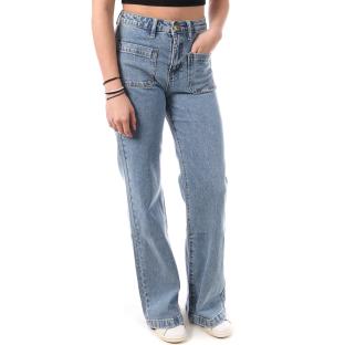 Jean Large Bleu Femme Monday Premium BEH pas cher