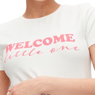 T-shirt Blanc Femme Mamalicious Welcome vue 3