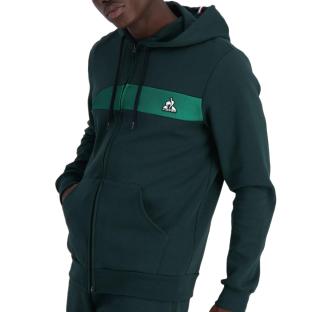 Sweat Zippé Vert Homme Le Coq Sportif Saison 2 pas cher