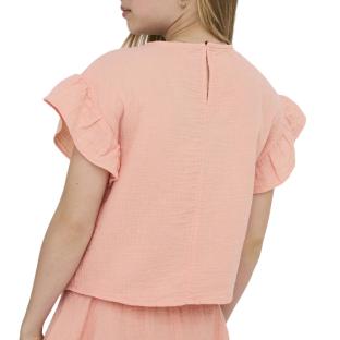 T-Shirt Orange Fille Kids ONLY Kogthyra vue 2