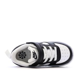 Baskets Noir/Blanc Enfant Nike Court Borough Low Recraf vue 4